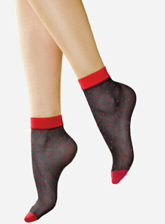 Gepunktete Socken POIS ROSSI 20 DEN Lores